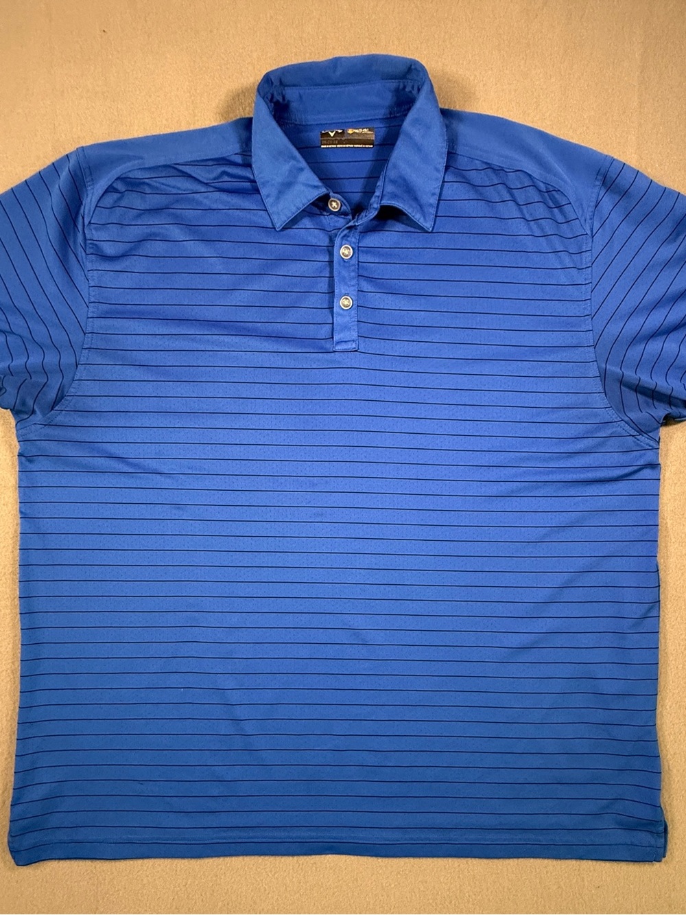 Callaway Royal Blue Horizontal-Striped Golf Polo